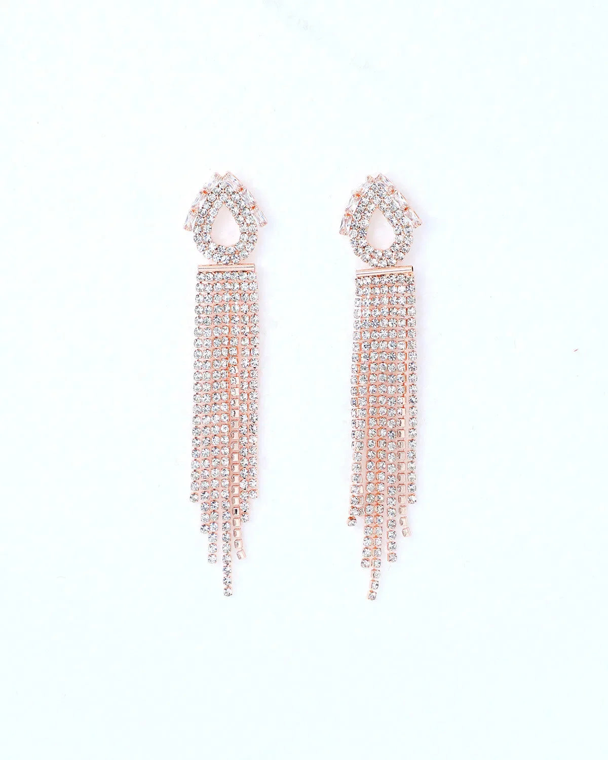 Gold Plated Stone Drop Earrings - Indian Wedding Jewelry