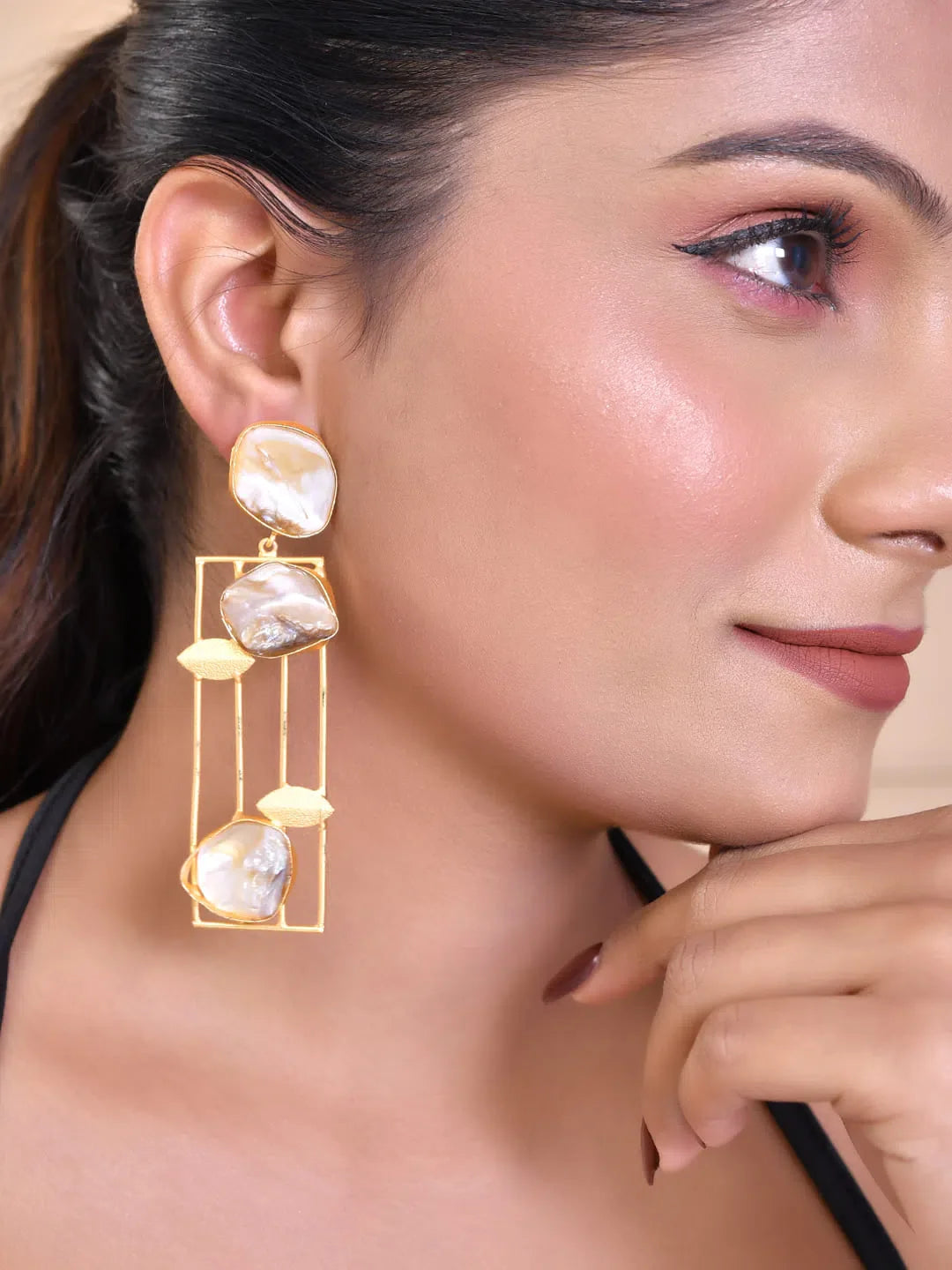 Stylish Gold Stud Earrings | Affordable Jewelry from India