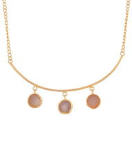 One Gram Gold Plated Stone Studded Necklace and Earrings Set