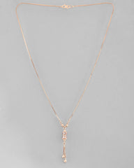 Rose Gold Plated AD Stone Studded Chain-VOJ302