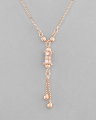 Rose Gold Plated AD Stone Studded Chain-VOJ302