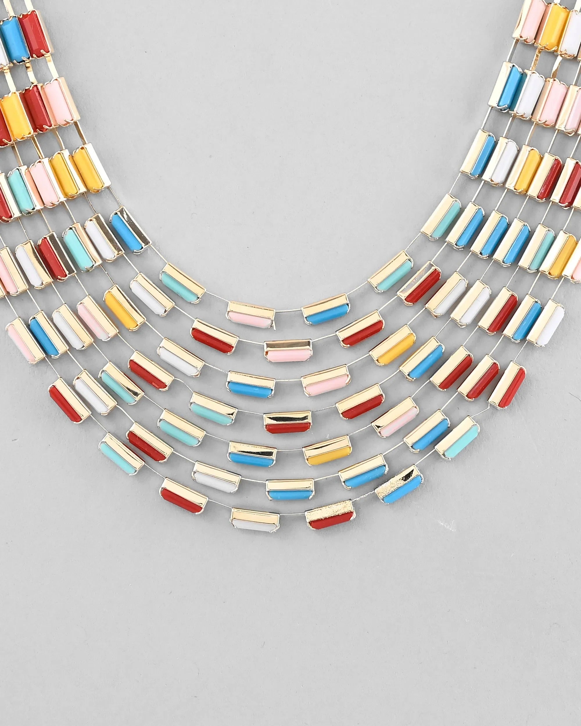 Multi-Colored Necklace & Earrings Set - Affordable Jewelry