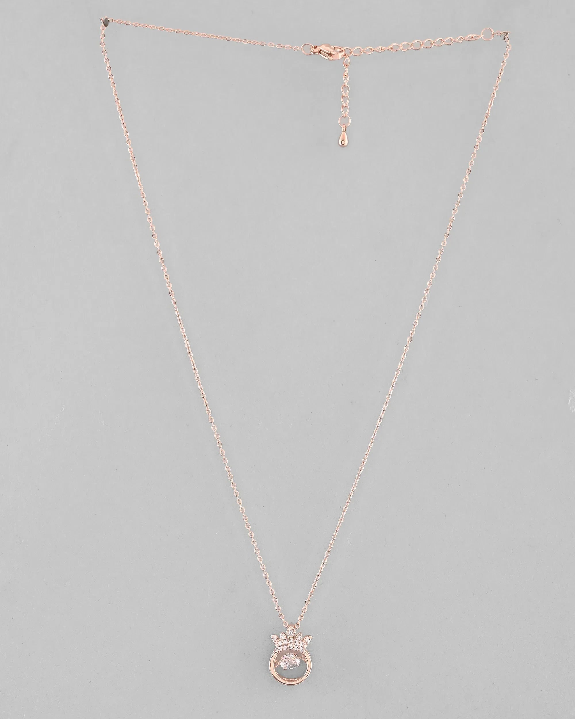 AD Crown Pendant | Necklaces from India - Gold Plated