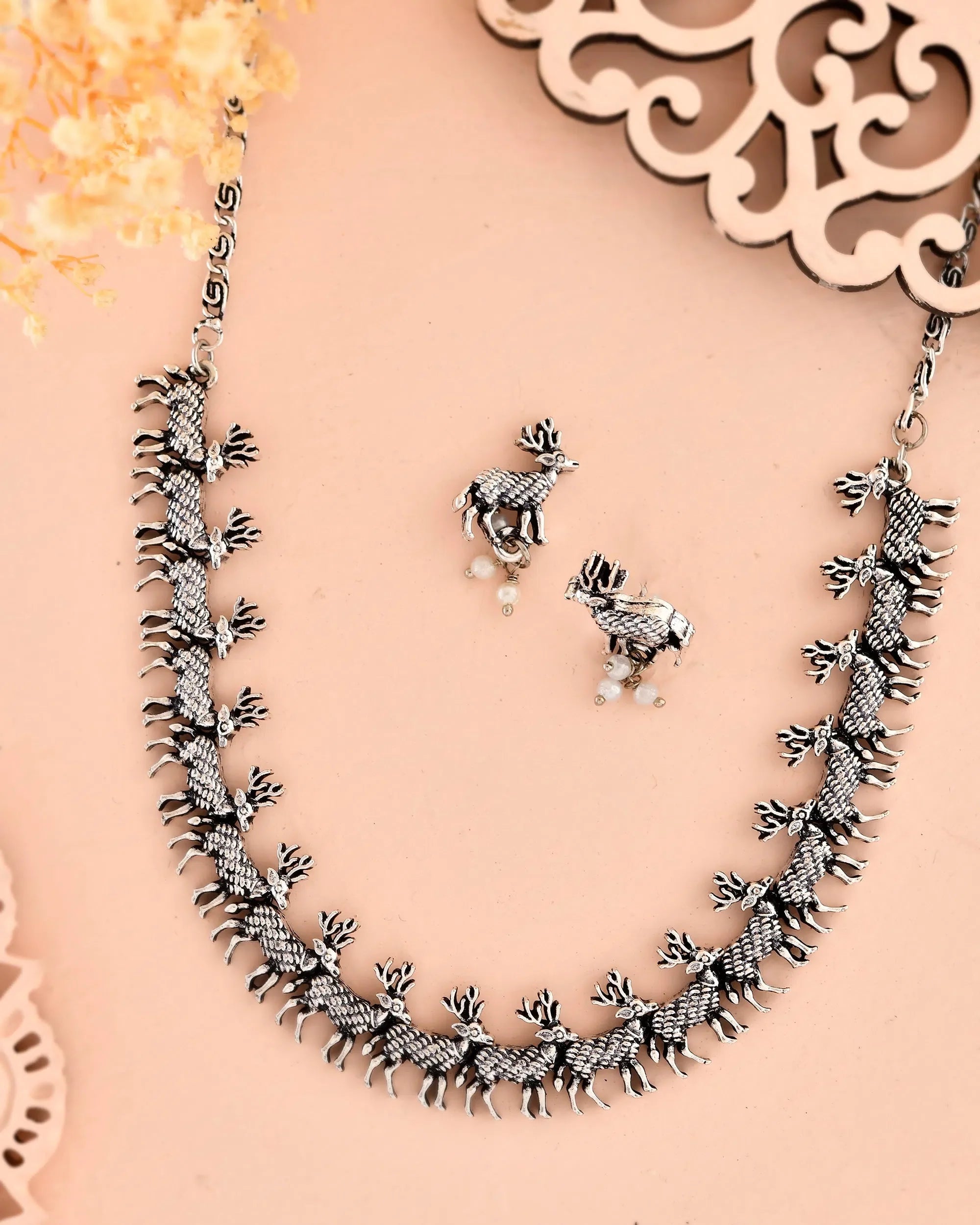 Deer Choker Earrings Set | Indian Artificial Jewelry