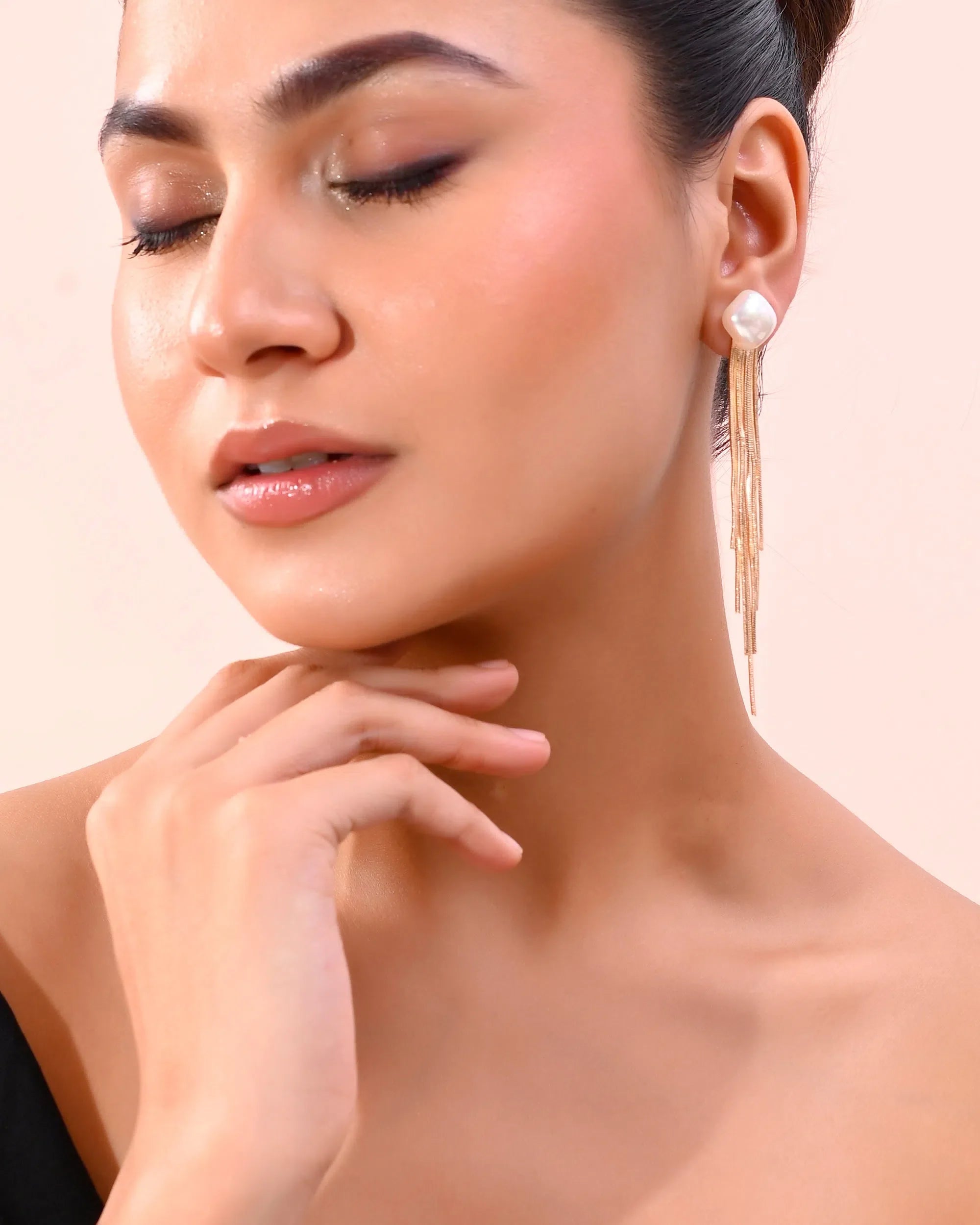 Pearl Studded Earrings: Trendy Indian Artificial Jewelry