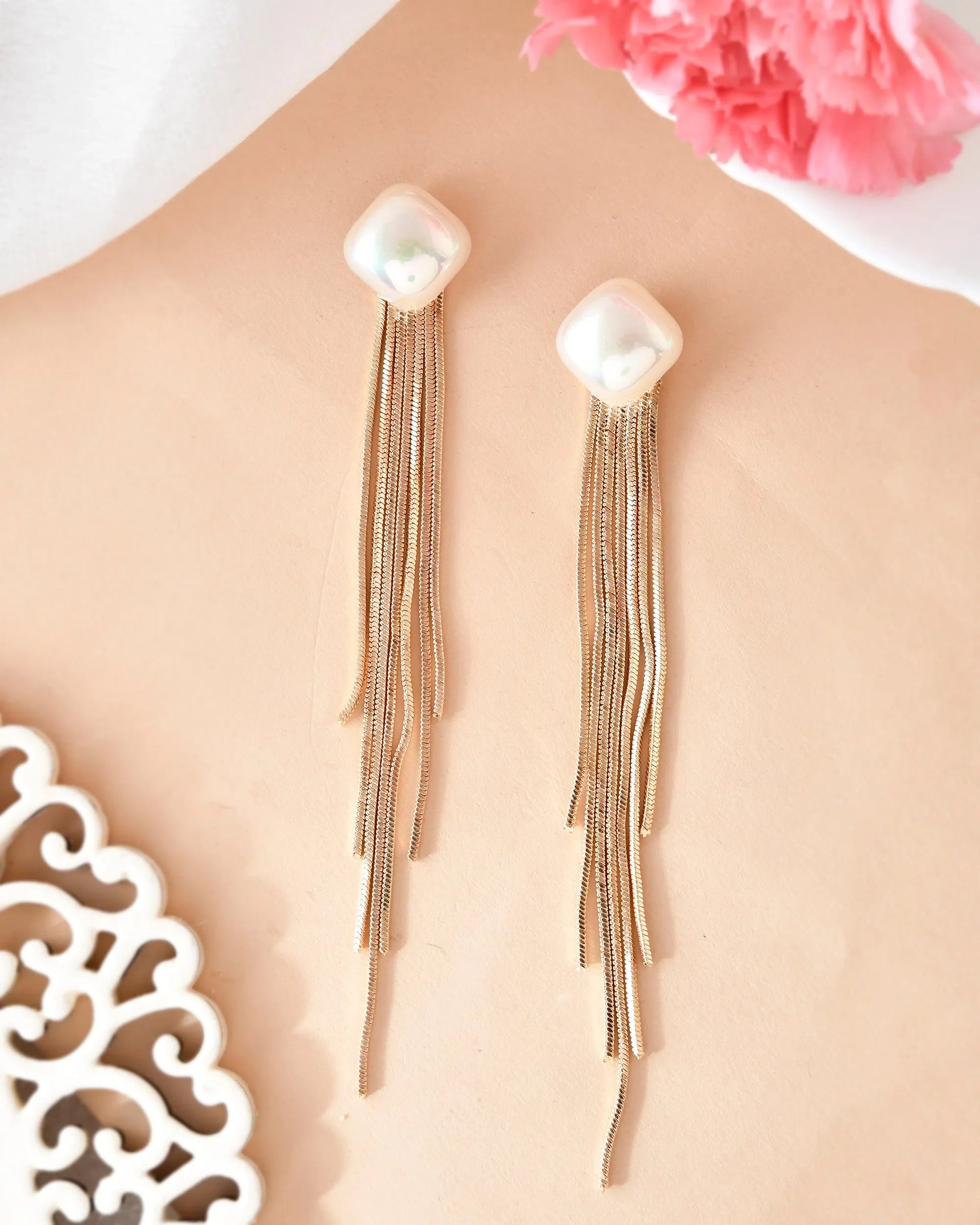 Pearl Studded Earrings: Trendy Indian Artificial Jewelry