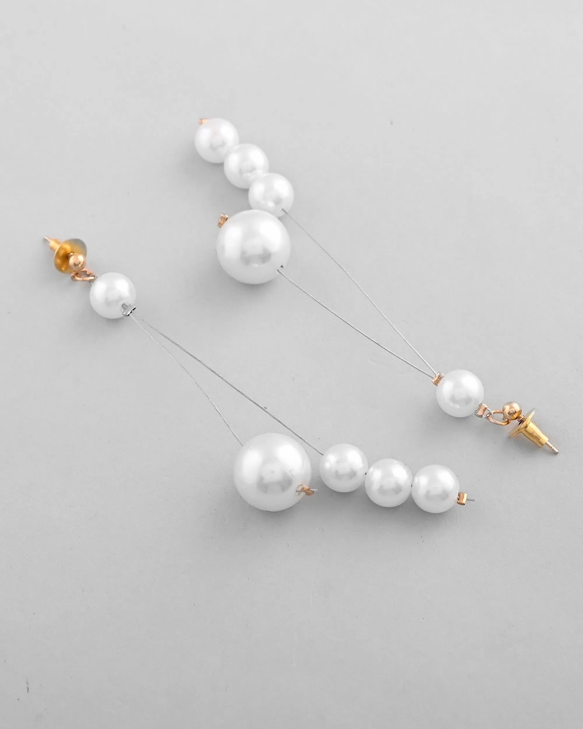 Pearl Studded Drop Earrings - Indian Artificial Jewelry from I...