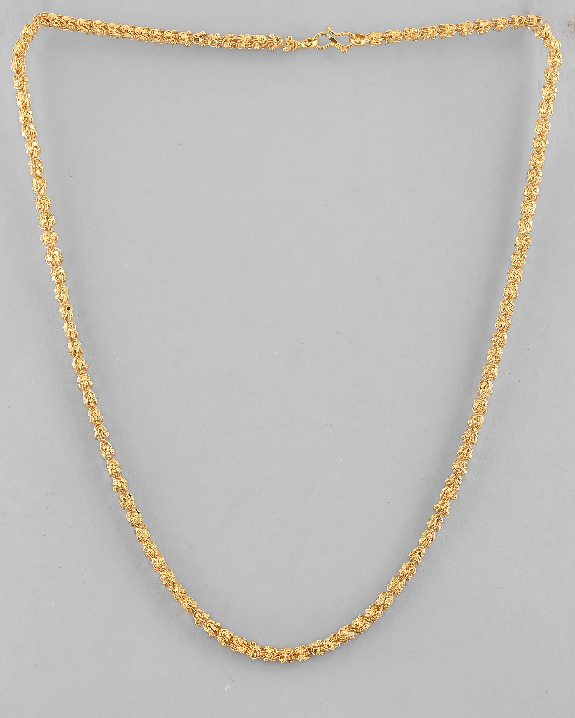 Gold Plated Evil Eye Chain - Trendy Artificial Jewelry for Men