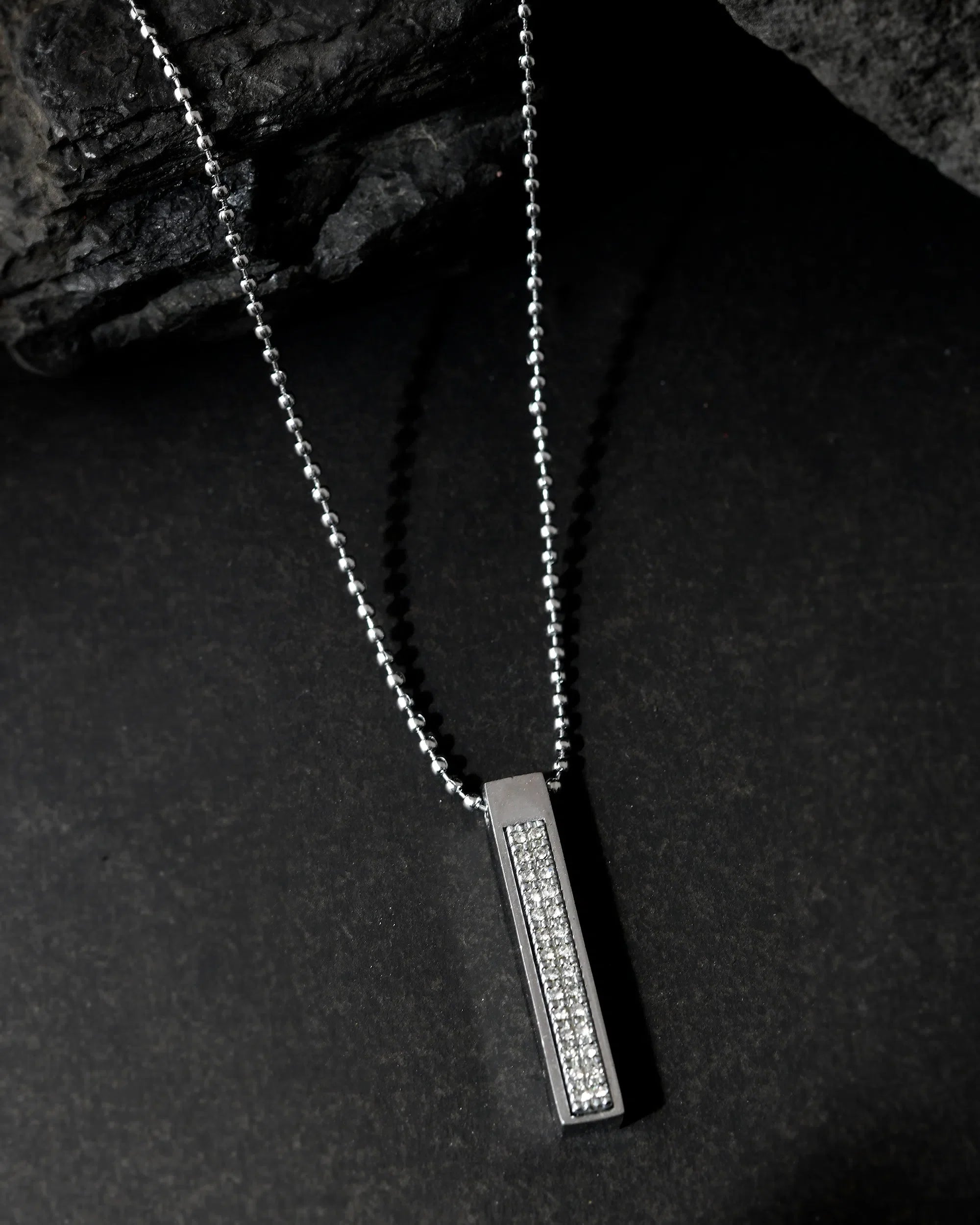 Men's Silver Chain with AD Stone - Indian Artificial Jewelry