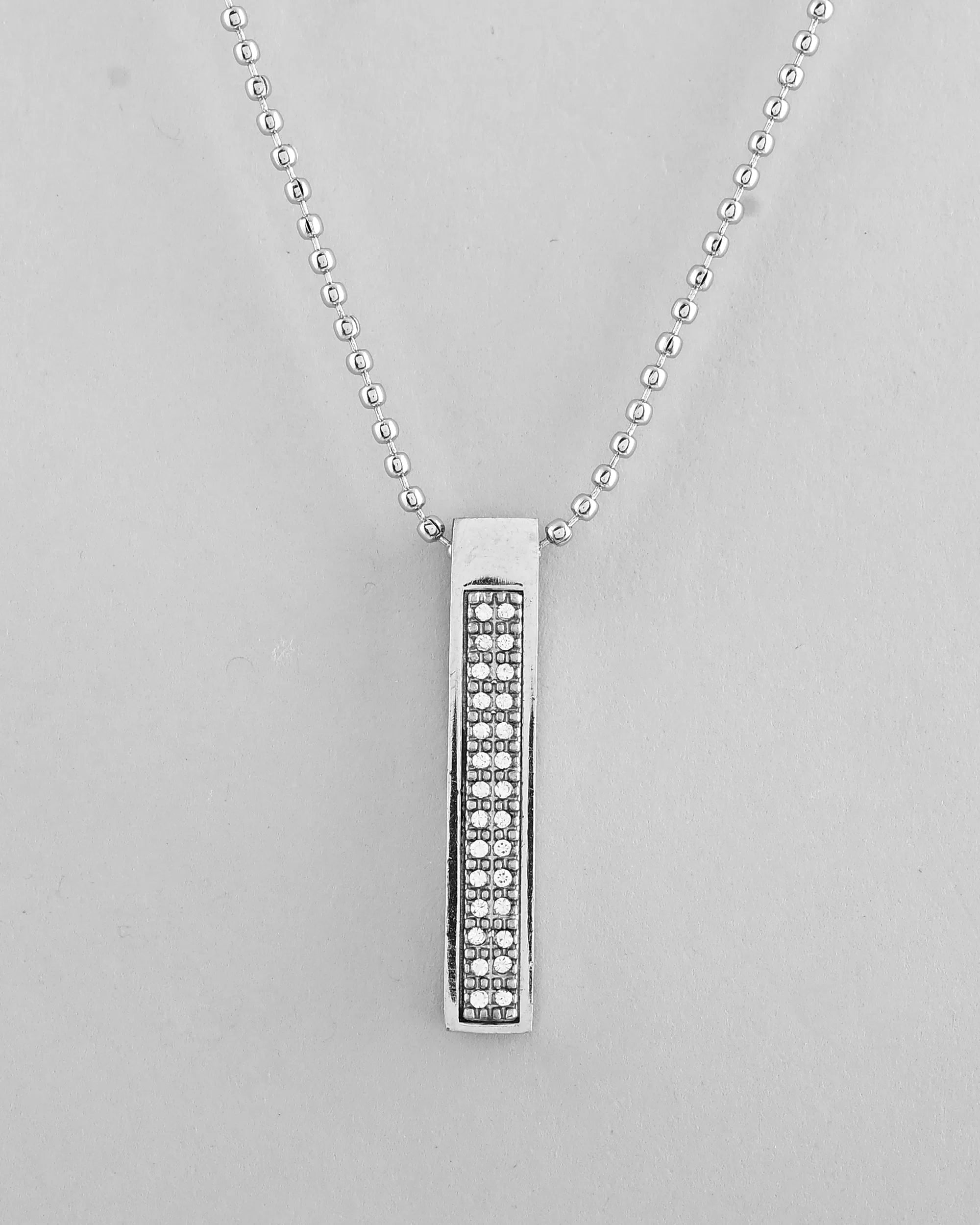 Men's Silver Chain with AD Stone - Indian Artificial Jewelry