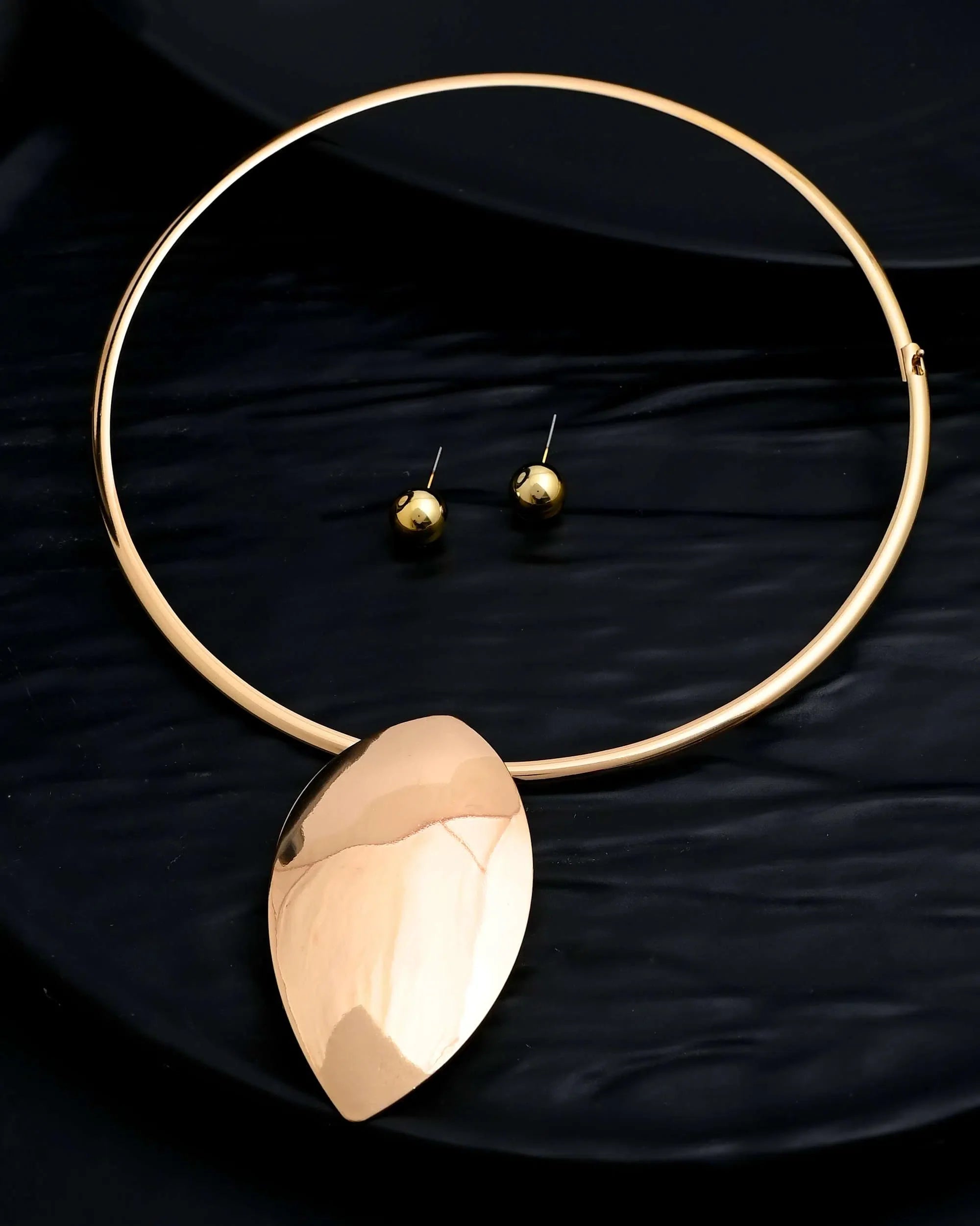 Gold Plated Hasli Earring Set | Trendy Artificial Jewelry