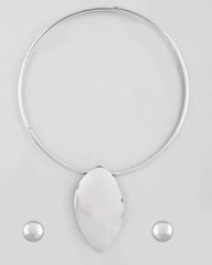 Silver Plated Western Hasli with Studs Earrings Set-VOJ448