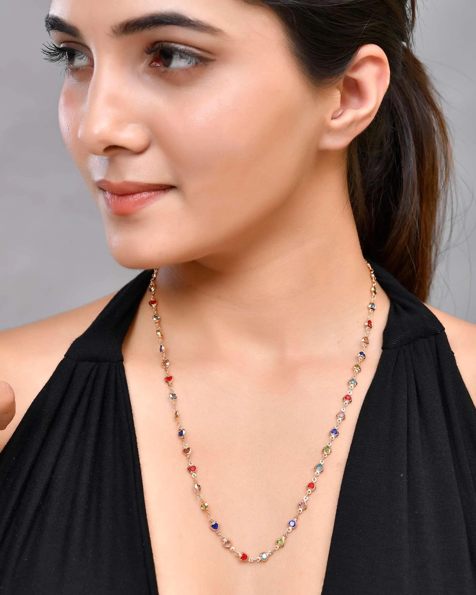 Women's Gold Chain with Hearts - Trendy Artificial Jewelry India