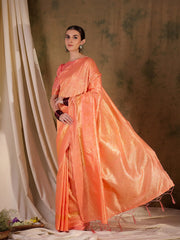 Womens Fashion Ethnic Peach Color Sarees-MLSHWSA1337PCH0ONE