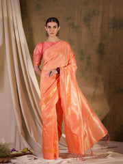Womens Fashion Ethnic Peach Color Sarees-MLSHWSA1337PCH0ONE