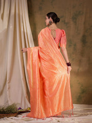 Womens Fashion Ethnic Peach Color Sarees-MLSHWSA1337PCH0ONE