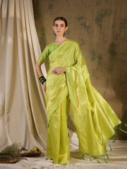 Womens Fashion Ethnic Pista Green Color Sarees-MLSHWSA1338PSG0ONE