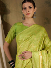 Womens Fashion Ethnic Pista Green Color Sarees-MLSHWSA1338PSG0ONE