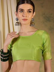 Womens Fashion Ethnic Pista Green Color Sarees-MLSHWSA1338PSG0ONE
