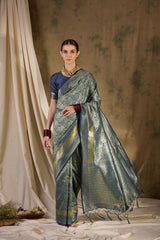 Womens Fashion Ethnic Grey Color Sarees-MLSHWSA1340GRY0ONE