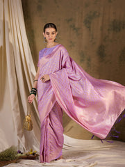 Womens Fashion Ethnic Lavender Color Sarees-MLSHWSA1341LVR0ONE