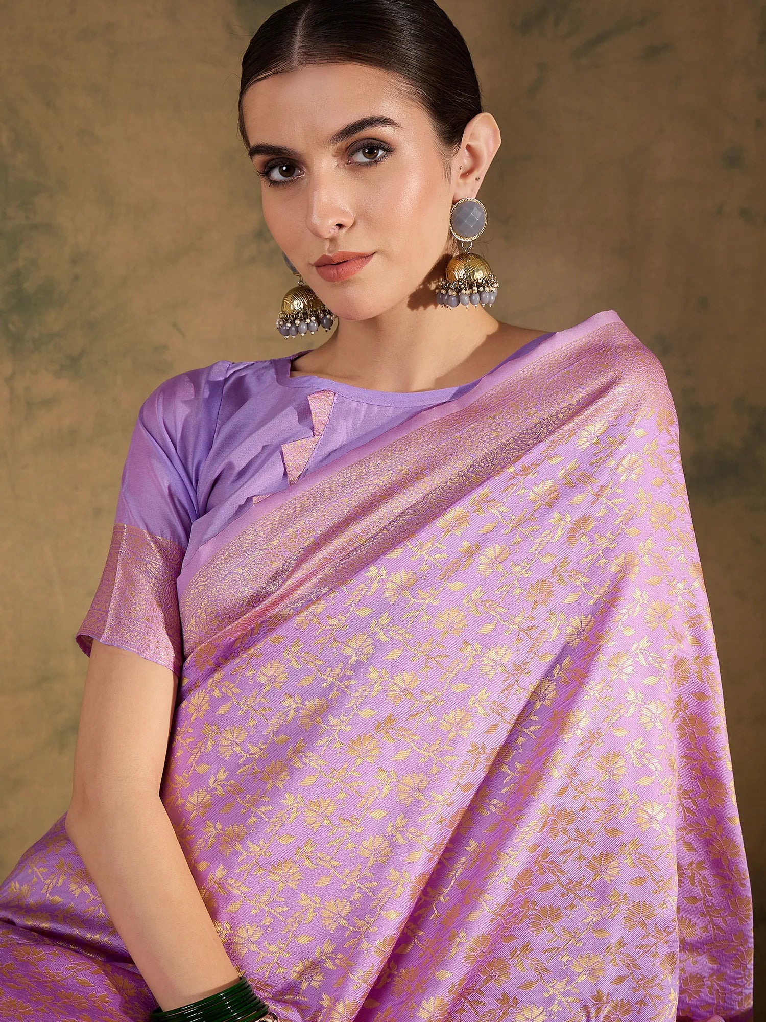 Lavender Woven Design Saree | Indian Sarees Online