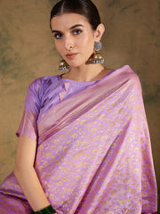 Womens Fashion Ethnic Lavender Color Sarees-MLSHWSA1341LVR0ONE