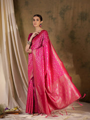 Womens Fashion Ethnic Pink Color Sarees-MLSHWSA1342PNK0ONE