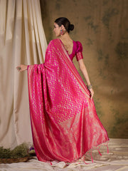 Womens Fashion Ethnic Pink Color Sarees-MLSHWSA1342PNK0ONE