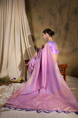 Womens Fashion Ethnic Violet Color Sarees-MLSHWSA1343VLT0ONE
