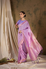 Womens Fashion Ethnic Violet Color Sarees-MLSHWSA1343VLT0ONE