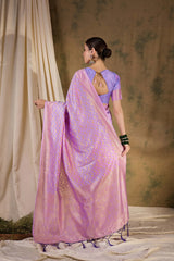 Womens Fashion Ethnic Violet Color Sarees-MLSHWSA1343VLT0ONE