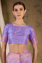 Womens Fashion Ethnic Violet Color Sarees-MLSHWSA1343VLT0ONE