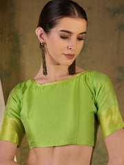 Womens Fashion Ethnic Pista Green Color Sarees-MLSHWSA1345PSG0ONE