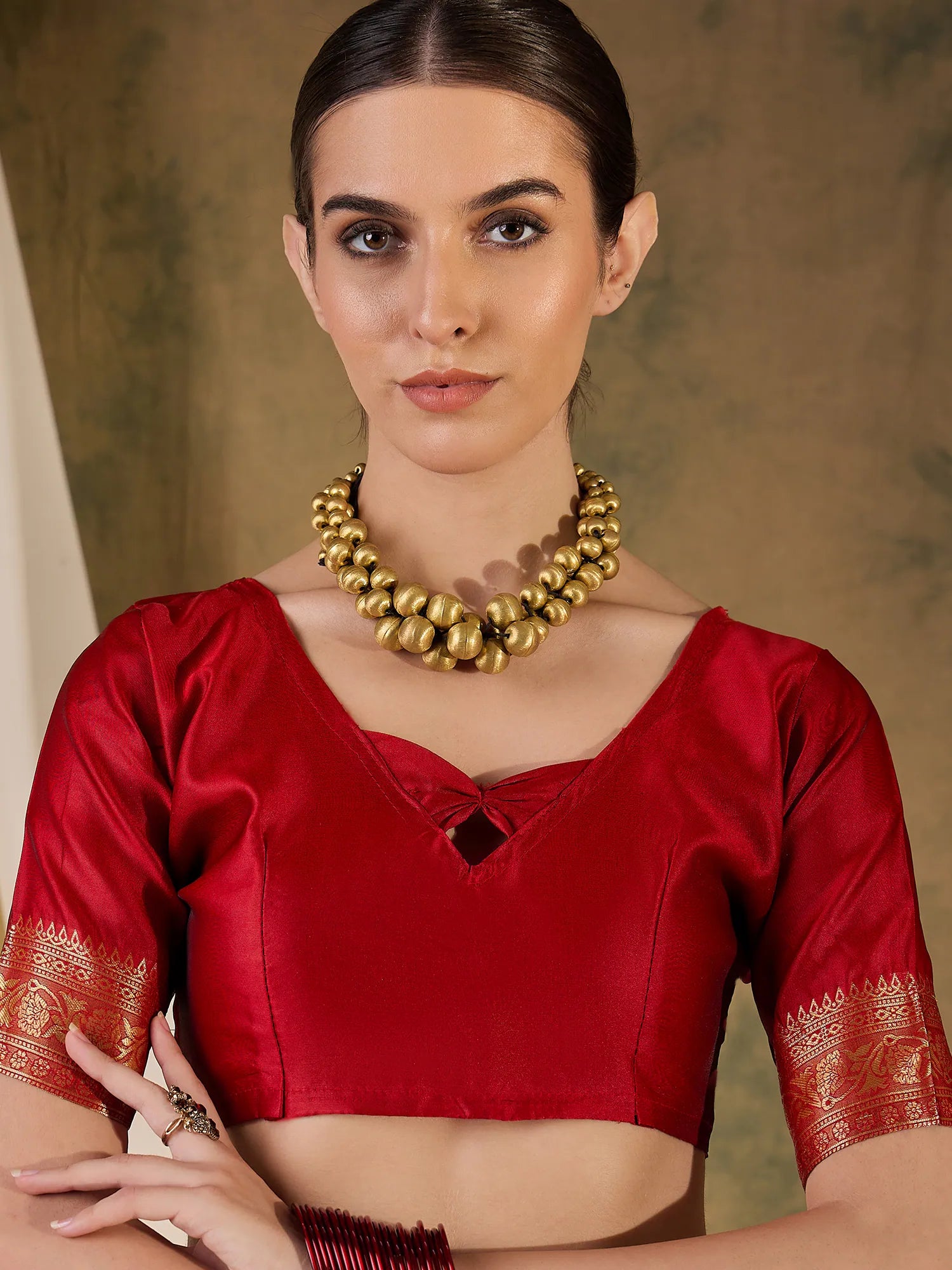 Red Banarasi Saree - Womens Indian Sarees Online