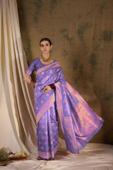 Womens Fashion Ethnic Purple Color Sarees-MLSHWSA1349PUP0ONE