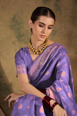 Womens Fashion Ethnic Purple Color Sarees-MLSHWSA1349PUP0ONE