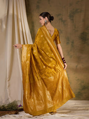 Womens Fashion Ethnic Mustard Color Sarees-MLSHWSA1350MUS0ONE