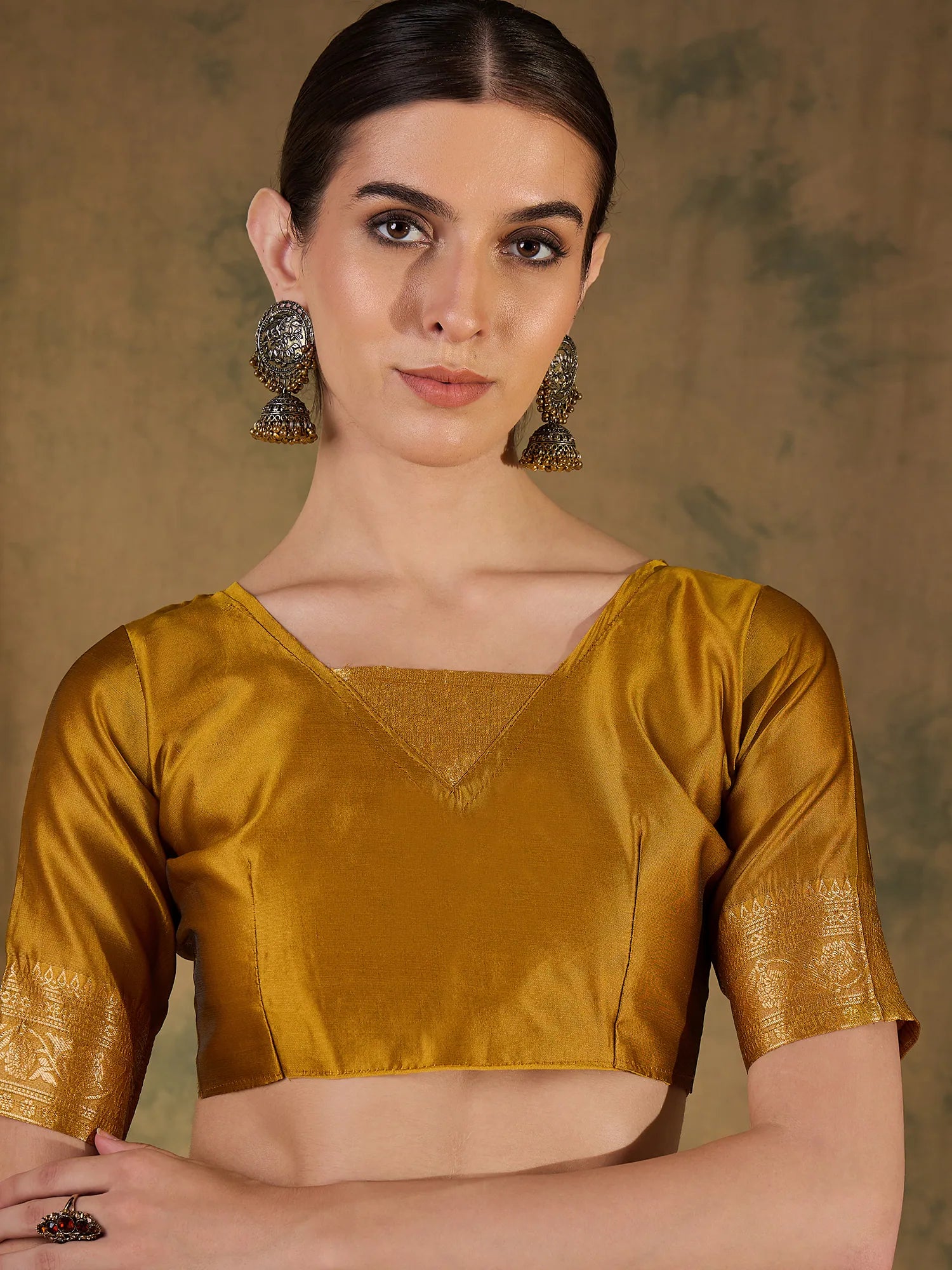 Mustard Woven Design Saree | Indian Wedding Sarees