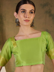 Womens Fashion Ethnic Pista Green Color Sarees-MLSHWSA1351PSG0ONE