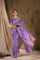 Womens Fashion Ethnic Lavender Color Sarees-MLSHWSA1355LVR0ONE