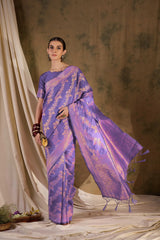 Womens Fashion Ethnic Lavender Color Sarees-MLSHWSA1355LVR0ONE