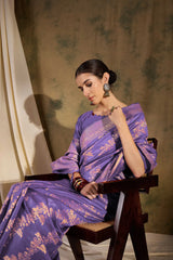 Womens Fashion Ethnic Lavender Color Sarees-MLSHWSA1355LVR0ONE