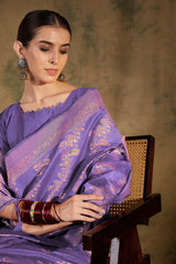 Womens Fashion Ethnic Lavender Color Sarees-MLSHWSA1355LVR0ONE