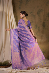 Womens Fashion Ethnic Lavender Color Sarees-MLSHWSA1355LVR0ONE