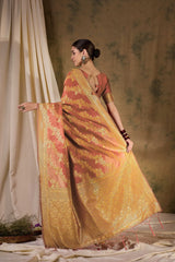 Womens Fashion Ethnic Peach Color Sarees-MLSHWSA1356PCH0ONE