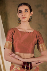Womens Fashion Ethnic Peach Color Sarees-MLSHWSA1356PCH0ONE