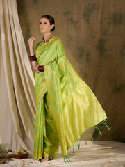 Womens Fashion Ethnic Pista Green Color Sarees-MLSHWSA1357PSG0ONE
