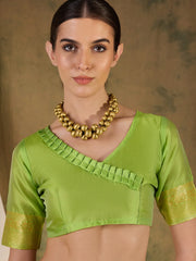 Womens Fashion Ethnic Pista Green Color Sarees-MLSHWSA1357PSG0ONE