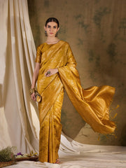 Womens Fashion Ethnic Mustard Color Sarees-MLSHWSA1358MUS0ONE